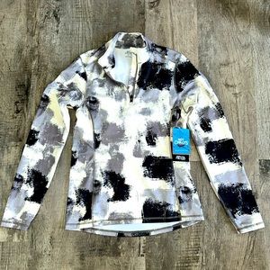 Hot Chillys Women's Micro-Elite Chamois Printed Zip T-Neck